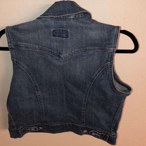 Levi’s Vest Jean Jacket Size L Color Blue - Picture 4 of 8